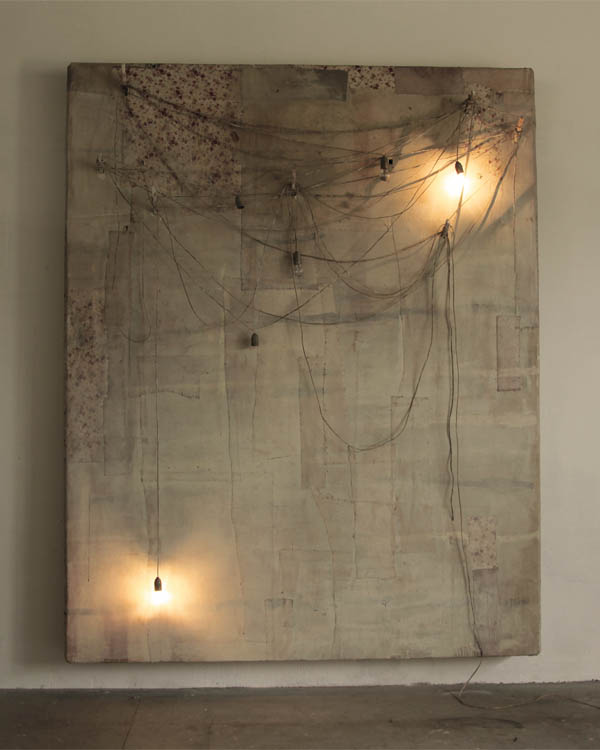 Lawrence Carrol, Wall painting. Untitled (2013), tecnica mista su legno